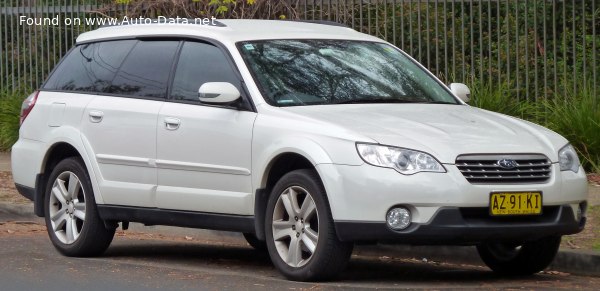 المواصفات والتفاصيل التقنية الكاملة 2003 Subaru Outback III (BL,BP) 2.5i (165 Hp) AWD Automatic