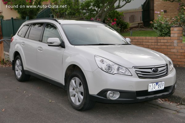 Full specifications and technical details 2009 Subaru Outback IV 2.5i (167 Hp) AWD