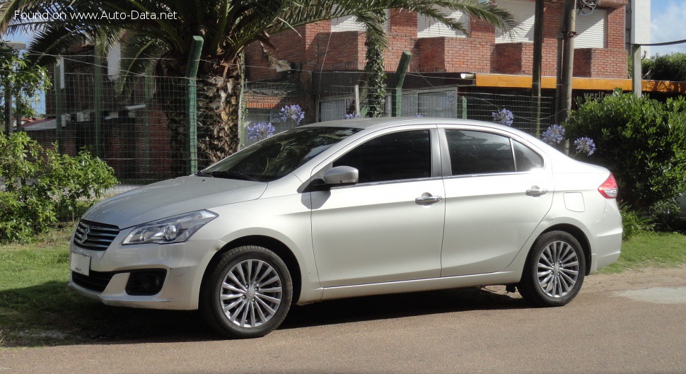 Full specifications and technical details 2014 Suzuki Ciaz 1.4 (92 Hp) Automatic