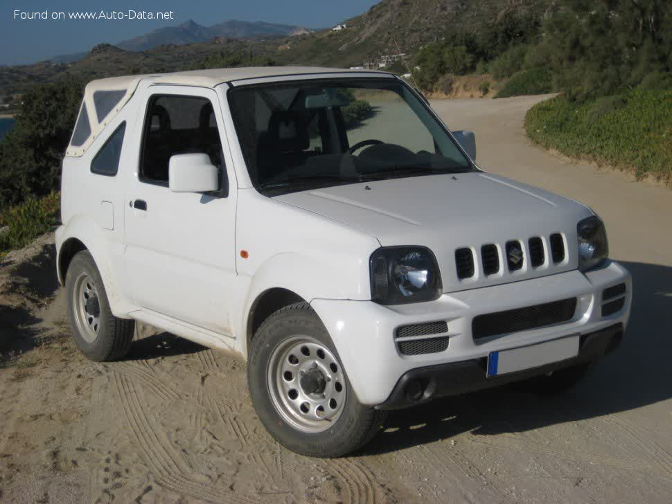 Full specifications and technical details 2005 Suzuki Jimny Cabrio III (facelift 2005) 1.3 VVT (85 Hp) 4WD