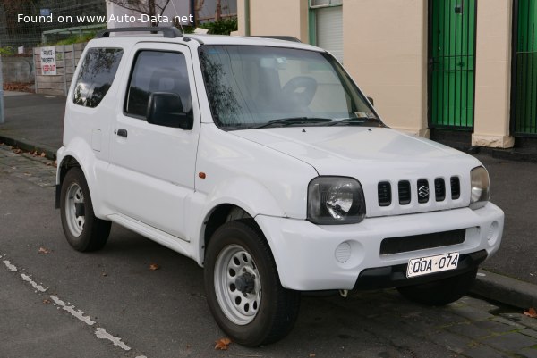 Full specifications and technical details 2001 Suzuki Jimny III 1.3 VVT (82 Hp) 4WD