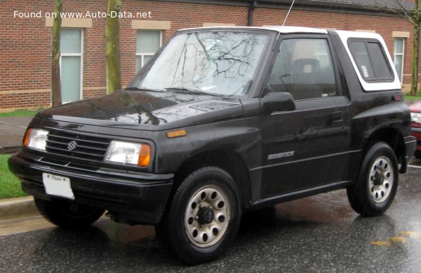 المواصفات والتفاصيل التقنية الكاملة 1988 Suzuki Sidekick 1.3 (64 Hp)