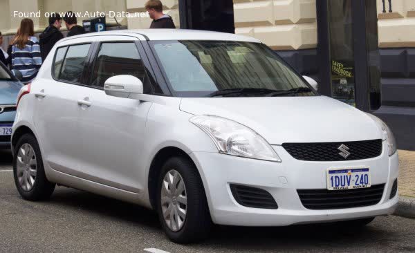 Spécifications complètes et détails techniques 2010 Suzuki Swift V 1.3 DDiS (75 Hp) 5D