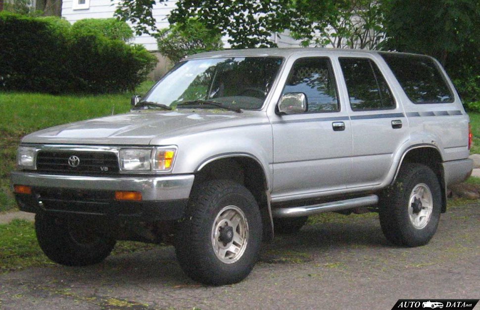 المواصفات والتفاصيل التقنية الكاملة 1991 Toyota 4runner II 3.0i V6 (143 Hp) 4x4 Automatic