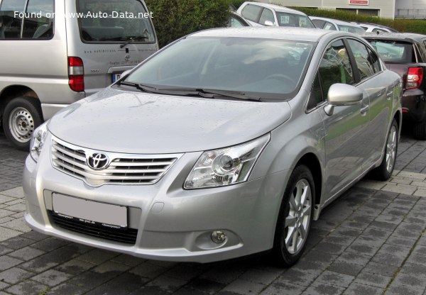 Full specifications and technical details 2009 Toyota Avensis III 2.0i (152 Hp)