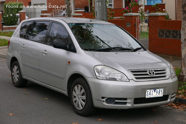 Full specifications and technical details 2001 Toyota Avensis Verso 2.0 D-4D (116 Hp)