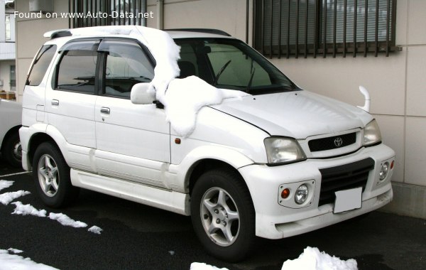 المواصفات والتفاصيل التقنية الكاملة 1999 Toyota Cami (J1) 1.3 i 16V P (90 Hp) 2WD Automatic