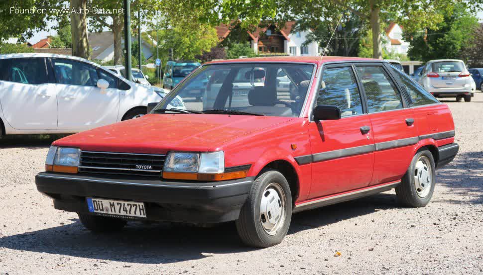 Full specifications and technical details 1984 Toyota Carina Hatch (T15) 1.6 (AT151) (75 Hp)