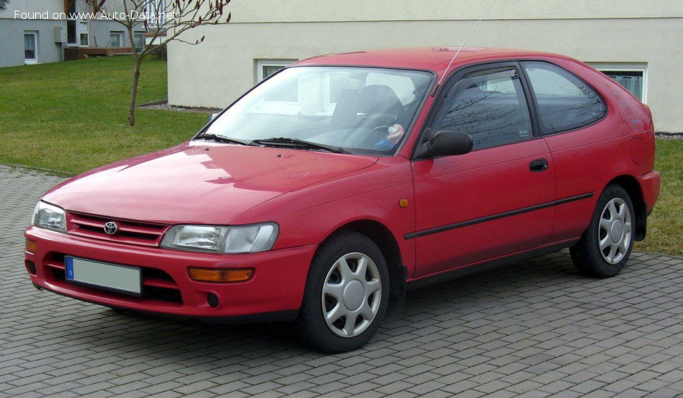 Full specifications and technical details 1992 Toyota Corolla Compact VII (E100) 2.0 D XL (72 Hp)