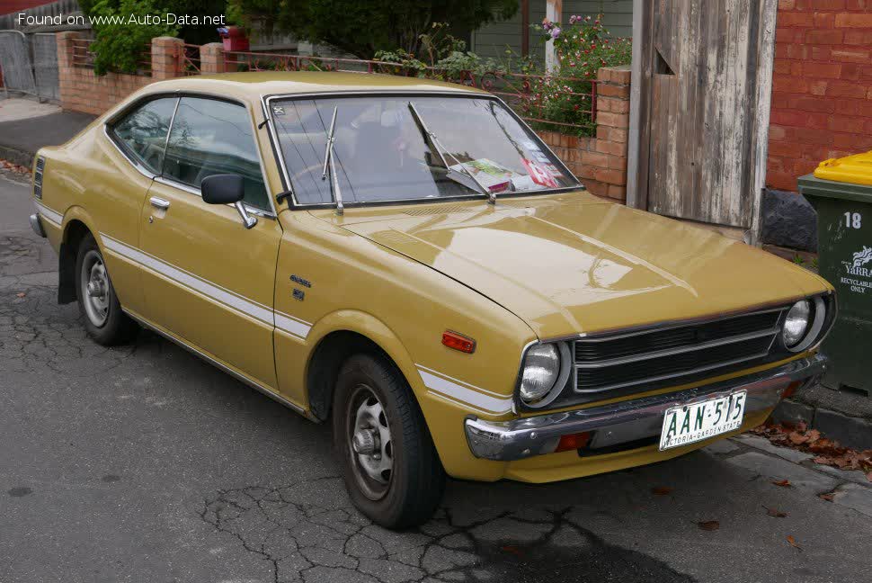 Full specifications and technical details 1975 Toyota Corolla Coupe III (E30, E40, E50, E60) 1.2 (KE35) (54 Hp)