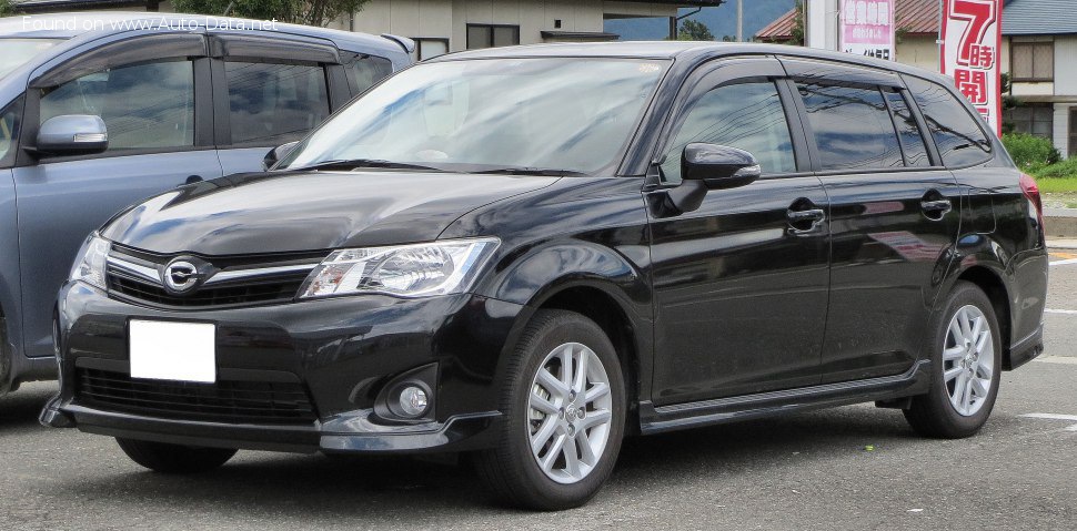 Full specifications and technical details 2012 Toyota Corolla Fielder XI 1.5i (109 Hp) CVT