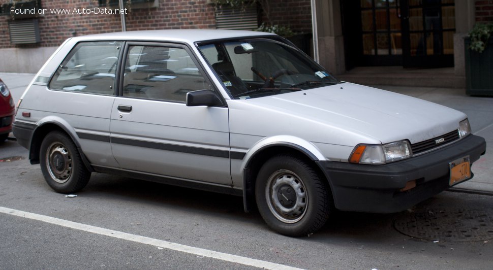 Full specifications and technical details 1985 Toyota Corolla FX Compact V (E80) 1.8 D (64 Hp)