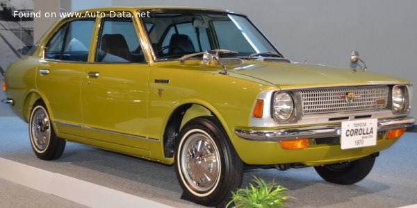 المواصفات والتفاصيل التقنية الكاملة 1970 Toyota Corolla II 4-door sedan (E20) 1200 (68 Hp) Automatic