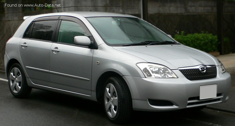 المواصفات والتفاصيل التقنية الكاملة 2001 Toyota Corolla Runx 1.5i (110 Hp)