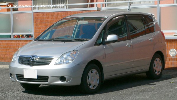 المواصفات والتفاصيل التقنية الكاملة 2001 Toyota Corolla Spacio II (E120) 1.4 (97 Hp)