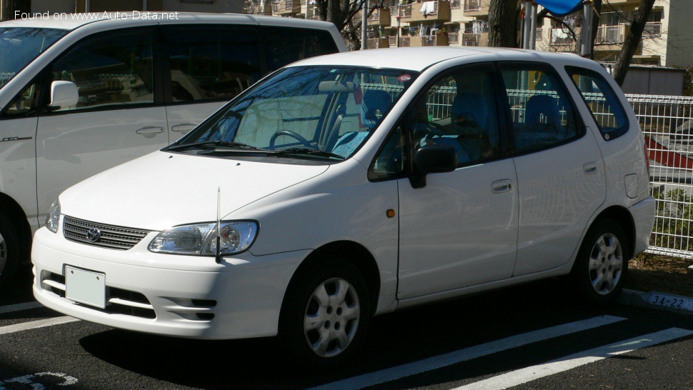 Full specifications and technical details 2000 Toyota Corolla Spacio I (E110) 1.8i (125 Hp) Automatic