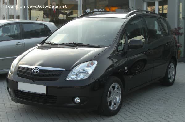 المواصفات والتفاصيل التقنية الكاملة 2001 Toyota Corolla Verso I (E120) 1.8 VVT-i (129 Hp) MMT