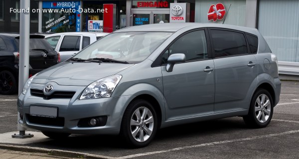 المواصفات والتفاصيل التقنية الكاملة 2007 Toyota Corolla Verso II (AR10, facelift 2007) 2.0 D-4D (126 Hp)