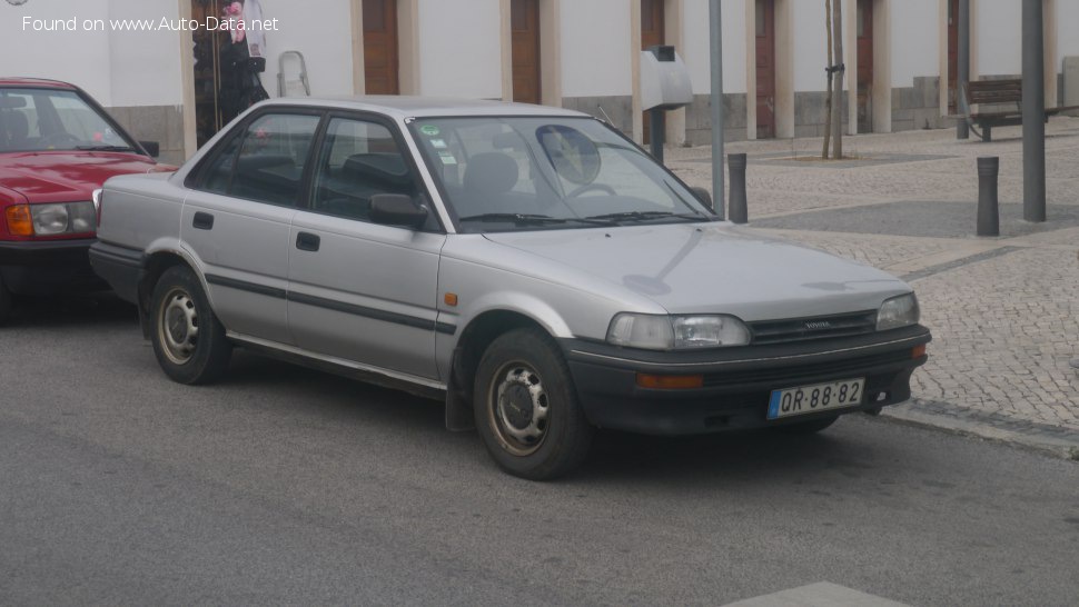 Full specifications and technical details 1989 Toyota Corolla VI (E90) 1.8 D (67 Hp)