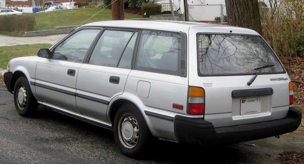 المواصفات والتفاصيل التقنية الكاملة 1988 Toyota Corolla  Wagon VI (E90) 1.6 XLI (AE95) (105 Hp) 4x4