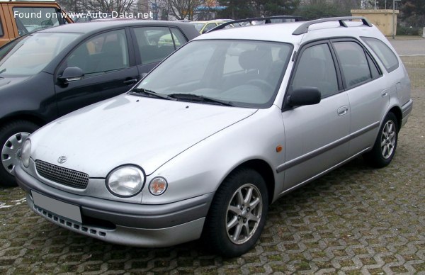 Full specifications and technical details 1997 Toyota Corolla Wagon VIII (E110) 1.8 i 16V (110 Hp) 4WD