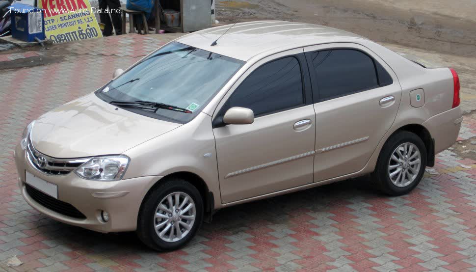 Full specifications and technical details 2010 Toyota Etios 1.4d (68 Hp)