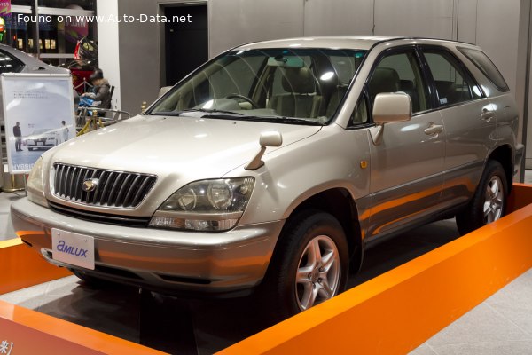 المواصفات والتفاصيل التقنية الكاملة 2000 Toyota Harrier I (XU10) 2.4 16V (160 Hp) Automatic