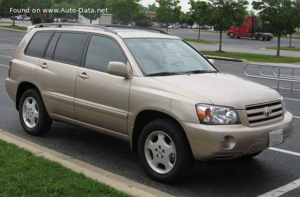 Full specifications and technical details 2003 Toyota Highlander I 3.3 i V6 24V 4WD (218 Hp)