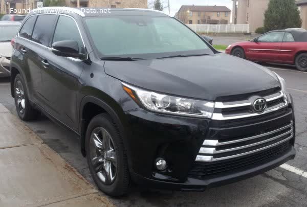 Vollständige Spezifikationen und technische Details 2016 Toyota Highlander III (facelift 2016) 2.7 (188 Hp) Automatic