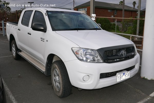 المواصفات والتفاصيل التقنية الكاملة 2009 Toyota Hilux Double Cab VII (facelift 2008) 2.5 D-4D (144 Hp) 4x4