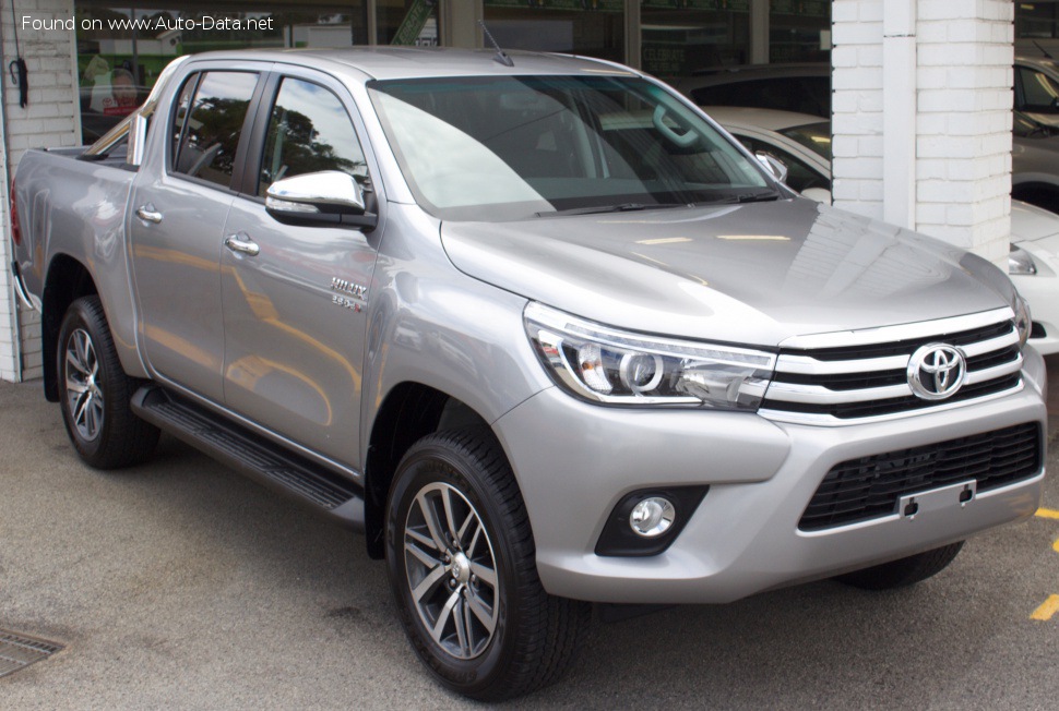 Full specifications and technical details 2015 Toyota Hilux Double Cab VIII 2.4 D-4D (150 Hp) 4WD