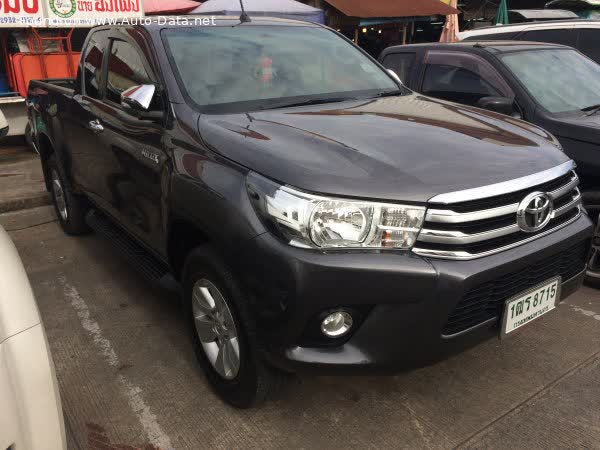 Full specifications and technical details 2015 Toyota Hilux Extra Cab VIII 2.4 D-4D (150 Hp) 4WD