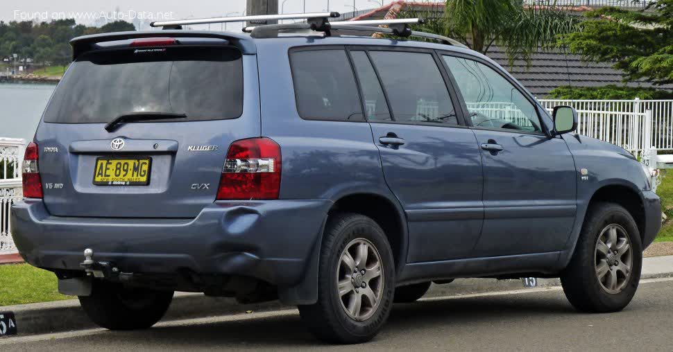 Vollständige Spezifikationen und technische Details 2000 Toyota Kluger I 2.4 16V (160 Hp)