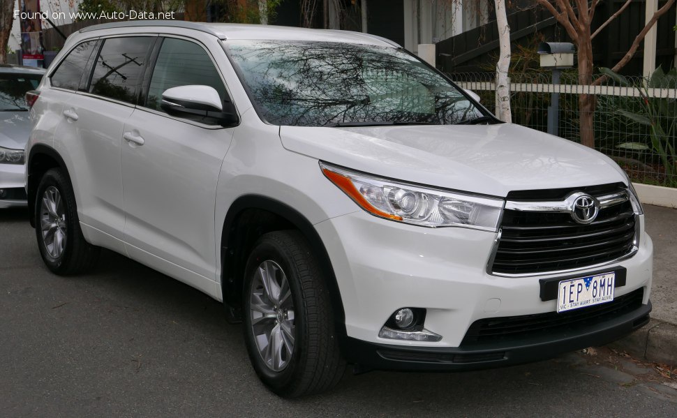 Full specifications and technical details 2013 Toyota Kluger III 3.5 V6 (273 Hp) AWD Automatic