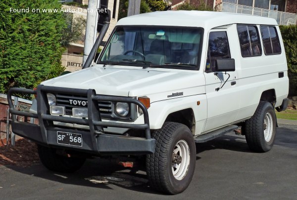 Full specifications and technical details 1990 Toyota Land Cruiser (J75) 3.5 D (PZJ75) (115 Hp) 4WD