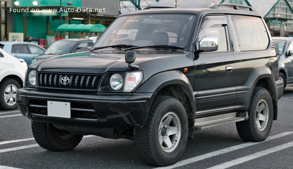 المواصفات والتفاصيل التقنية الكاملة 1996 Toyota Land Cruiser Prado (J90) 3-door 3.4 V6 24V (178 Hp) 4WD ECT