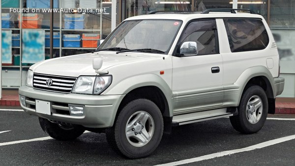 المواصفات والتفاصيل التقنية الكاملة 2000 Toyota Land Cruiser Prado (J90, facelift 2000) 3-door 3.0 D-4D (163 Hp) 4WD