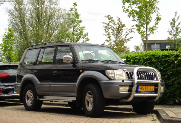 المواصفات والتفاصيل التقنية الكاملة 2000 Toyota Land Cruiser Prado (J90, facelift 2000) 5-door 2.7 16V (150 Hp) 4WD ECT