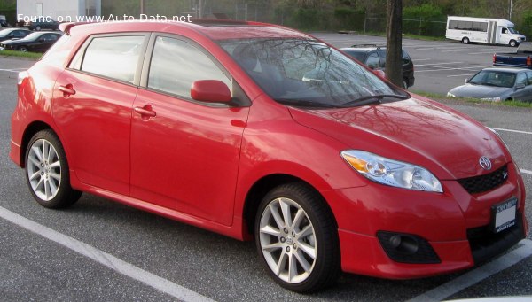 المواصفات والتفاصيل التقنية الكاملة 2009 Toyota Matrix (E140) 1.8 (132 Hp)