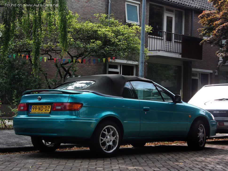 Vollständige Spezifikationen und technische Details 1995 Toyota Paseo Cabrio (_L5_) 1.5 16V (90 Hp)