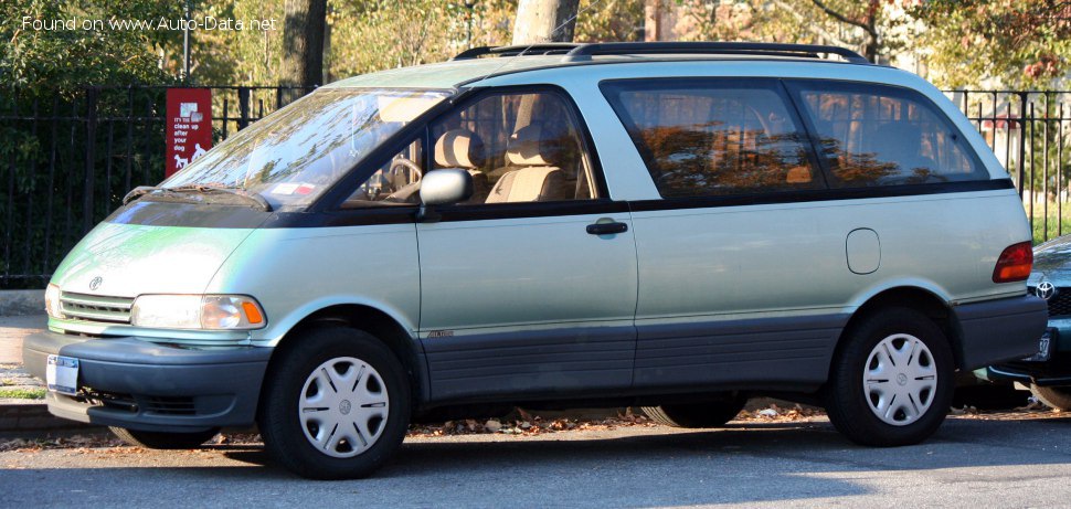 Vollständige Spezifikationen und technische Details 1990 Toyota Previa (CR) 2.4 (132 Hp)