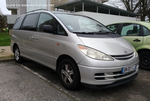 Vollständige Spezifikationen und technische Details 2000 Toyota Previa 2.4 16V (156 Hp) Automatic