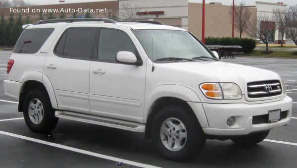 المواصفات والتفاصيل التقنية الكاملة 2000 Toyota Sequoia I 4.7 V8 32V (243 Hp) 2WD