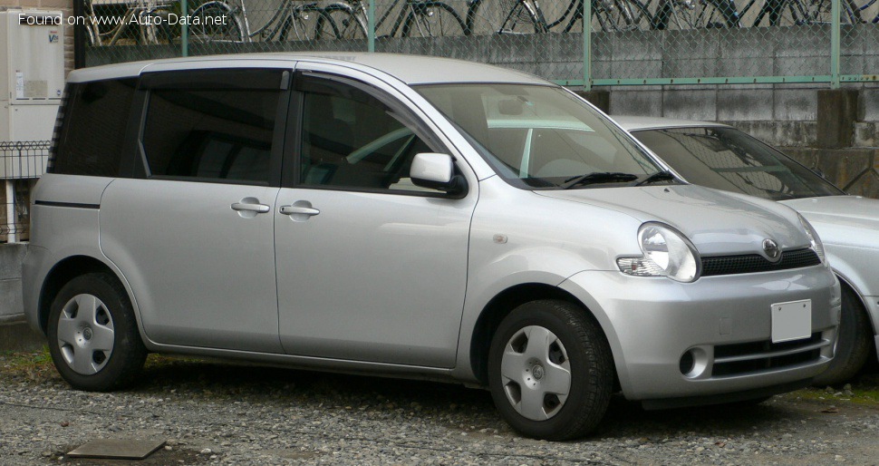 Full specifications and technical details 2003 Toyota Sienta I 1.5 i (110 Hp)