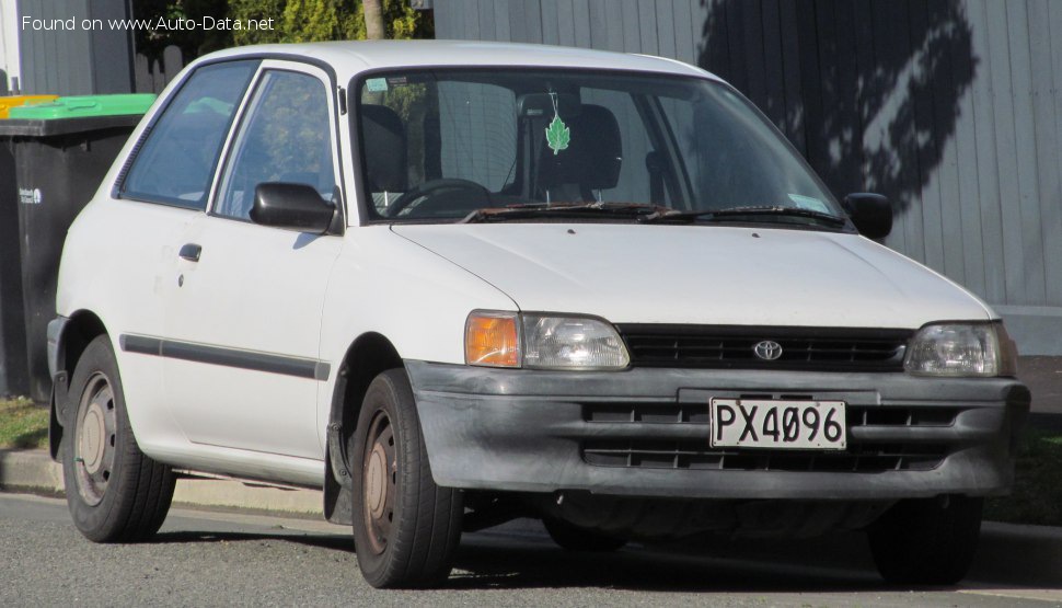 Full specifications and technical details 1989 Toyota Starlet IV 1.3i 16V (100 Hp) Automatic