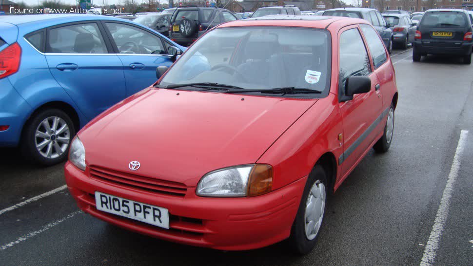 المواصفات والتفاصيل التقنية الكاملة 1996 Toyota Starlet V 1.3i 16V (75 Hp)