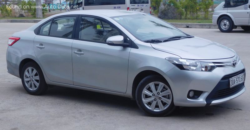 Full specifications and technical details 2016 Toyota Vios III 1.3 VVTi (98 Hp) CVT