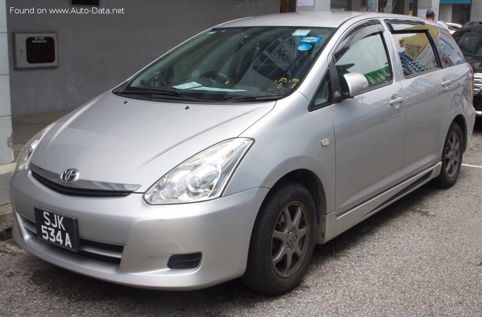 Full specifications and technical details 2005 Toyota Wish I (facelift 2005) 2.0 (155 Hp) CVT-i