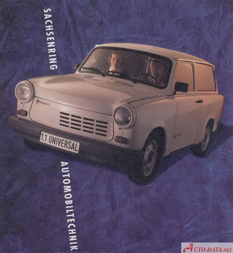 Spécifications complètes et détails techniques 1990 Trabant 1.1 Universal 1.1 (41 Hp)