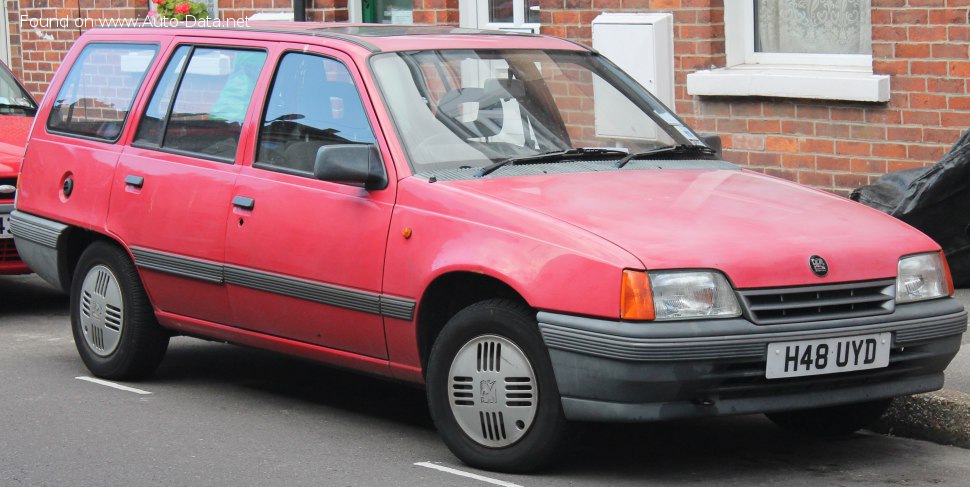 المواصفات والتفاصيل التقنية الكاملة 1989 Vauxhall Astra Mk II Estate 1.7 D (57 Hp)